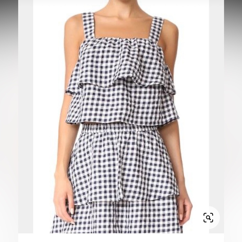 Madewell Gingham Flounce Tier Top And Skirt